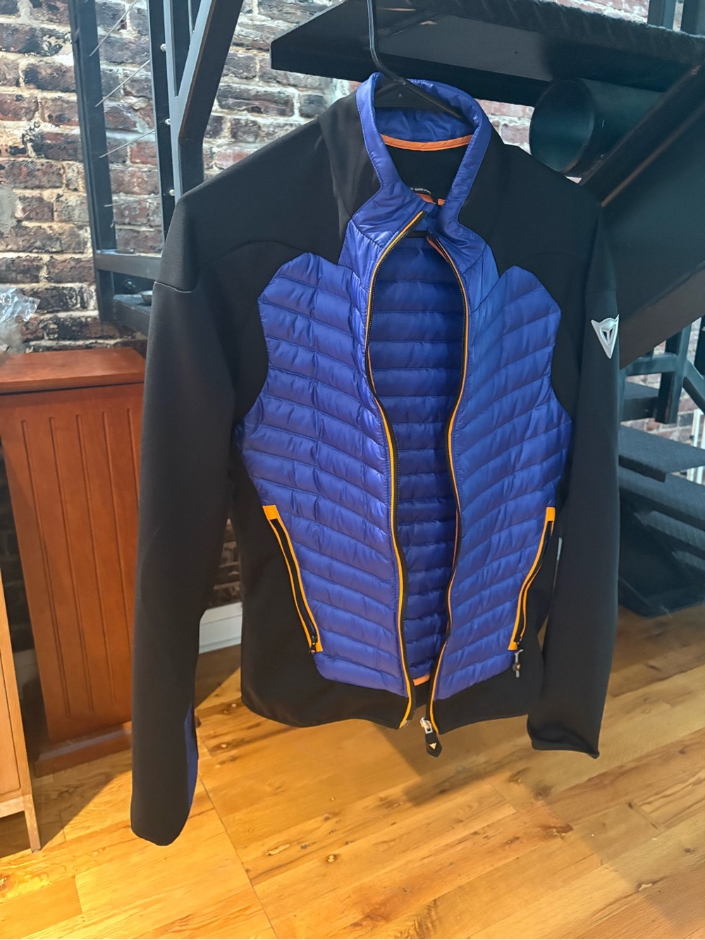 Men's Blue & Black Dainese Insulated Hybrid Puffer Jacket